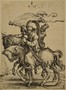 Hopfer Daniel - Tre turchi a cavallo che suonano due trombe e una ciaramella (Serie Il sultano Solimano e il suo seguito, I)